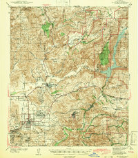 El Cajon 1942 topographic map thumbnail