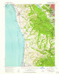 Half Moon Bay 1961 topographic map thumbnail