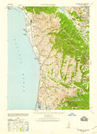 Halfmoon Bay 1940 topographic map thumbnail