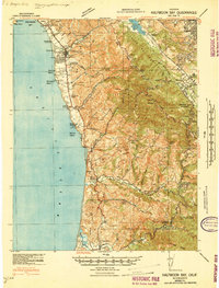 Halfmoon Bay 1940 topographic map thumbnail