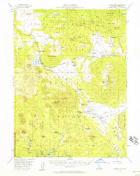 Harvey Mtn 1956 topographic map thumbnail