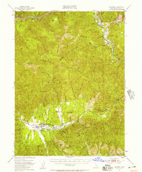 Hayfork 1951 topographic map preview