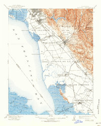 Hayward 1915 topographic map thumbnail