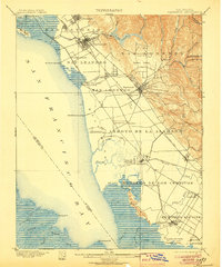 Haywards 1899 topographic map thumbnail