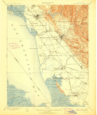 Haywards 1899 topographic map thumbnail