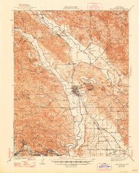 Healdsburg 1940 topographic map thumbnail