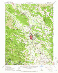 Healdsburg 1955 topographic map thumbnail