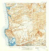 La Jolla 1930 topographic map thumbnail