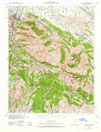 Los Gatos 1940 topographic map thumbnail