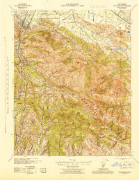 Los Gatos 1943 topographic map thumbnail