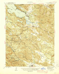 Lower Lake 1945 topographic map thumbnail