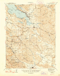 Lower Lake 1945 topographic map thumbnail