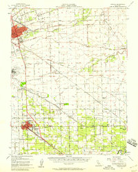 Manteca 1952 topographic map thumbnail