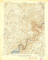 Millerton Lake 1945 topographic map thumbnail