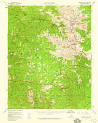 Mineral King 1956 topographic map thumbnail