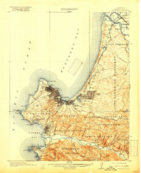 Monterey 1913 topographic map thumbnail