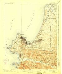 Monterey 1913 topographic map thumbnail