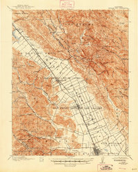 Morgan Hill 1917 topographic map thumbnail