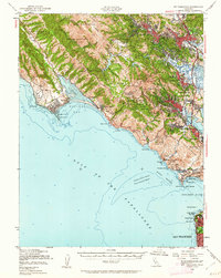 Mt. Tamalpais 1950 topographic map thumbnail