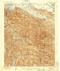 New Almaden 1919 topographic map thumbnail