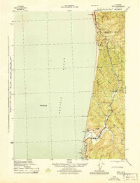Orick 1945 topographic map preview