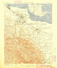 Palo Alto 1899 topographic map thumbnail