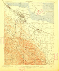 Palo Alto 1899 topographic map thumbnail
