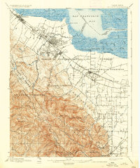 Palo Alto 1899 topographic map thumbnail