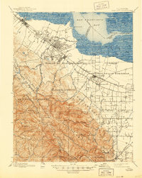 Palo Alto 1899 topographic map thumbnail