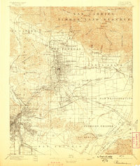 Pasadena 1896 topographic map thumbnail