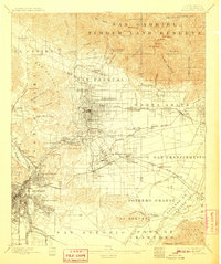 Pasadena 1900 topographic map preview
