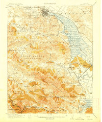 Petaluma 1914 topographic map thumbnail