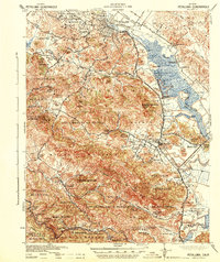 Petaluma 1942 topographic map thumbnail