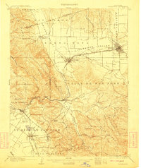 Pleasanton 1906 topographic map thumbnail