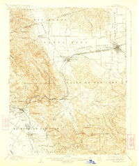 Pleasanton 1906 topographic map thumbnail