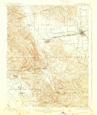 Pleasanton 1906 topographic map thumbnail