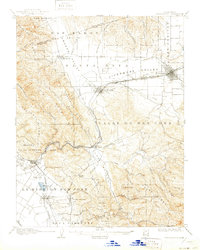 Pleasanton 1906 topographic map thumbnail