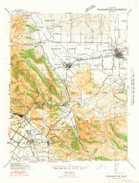 Pleasanton 1941 topographic map thumbnail
