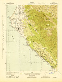 Point Arena 1943 topographic map thumbnail