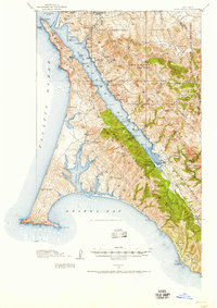 Point Reyes 1916 topographic map thumbnail