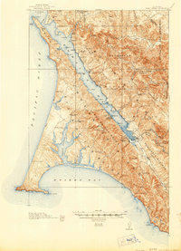 Point Reyes 1918 topographic map preview