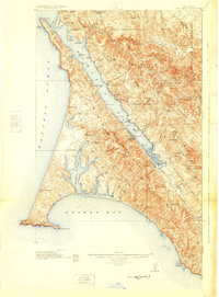Point Reyes 1918 topographic map thumbnail