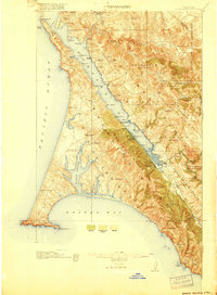 Point Reyes 1918 topographic map thumbnail