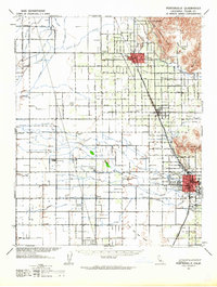 Porterville 1942 topographic map thumbnail