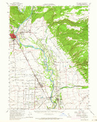 Red Bluff 1952 topographic map thumbnail
