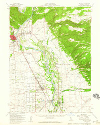 Red Bluff 1952 topographic map thumbnail