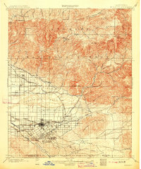 Redlands 1901 topographic map thumbnail
