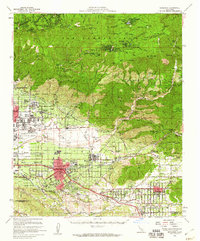 Redlands 1954 topographic map thumbnail