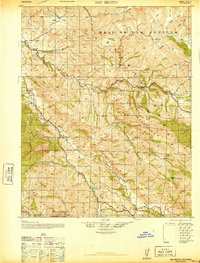 San Benito 1940 topographic map thumbnail