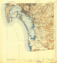 San Diego 1904 topographic map thumbnail